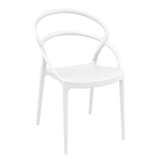 Καρέκλα Πολυπροπυλενίου Pia White 54Χ56Χ82εκ.