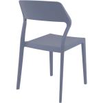 Καρέκλα Πολυπροπυλενίου Snow Dark Grey 52X56X83εκ.