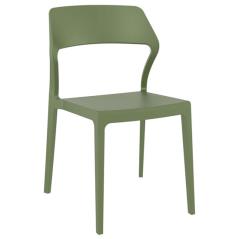 Καρέκλα Πολυπροπυλενίου Snow Olive Green 52X56X83εκ.