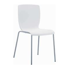 Καρέκλα πολυπροπυλενίου Μέταλλο Mio White 47Χ50Χ80εκ.