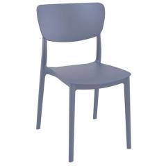 Καρέκλα Πολυπροπυλενίου Monna Dark Grey 45Χ53Χ82εκ.
