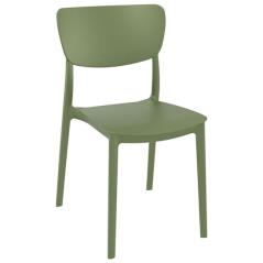 Καρέκλα Πολυπροπυλενίου Monna Olive Green 45Χ53Χ82εκ.