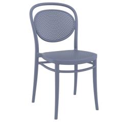 Καρέκλα Πολυπροπυλενίου Marcel Dark Grey 45Χ52Χ85εκ.