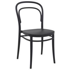 Καρέκλα Πολυπροπυλενίου Marie Black 45X52X85εκ.