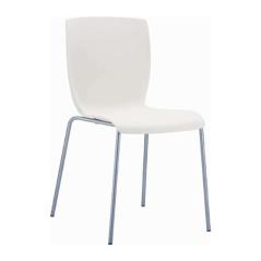 Καρέκλα πολυπροπυλενίου Μέταλλο Mio Beige 47Χ50Χ80εκ.