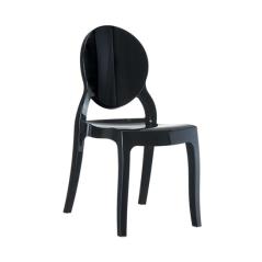 Καρέκλα Ακρυλική Elizabeth Glossy Black 47X50X90εκ.