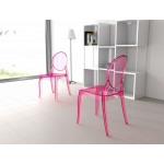 Καρέκλα Ακρυλική Elizabeth Pink Transparent 47X50X90εκ.
