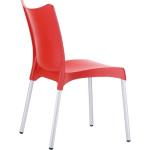 Καρέκλα Πολυπροπυλενίου Αλουμίνιο Juliette Red 48Χ53Χ83εκ.