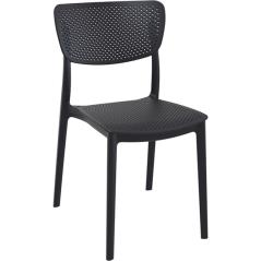 Καρέκλα Πολυπροπυλενίου Lucy Black 45Χ53Χ82εκ.