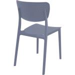 Καρέκλα Πολυπροπυλενίου Lucy Dark Grey 45Χ53Χ82εκ.