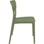 Καρέκλα Πολυπροπυλενίου Lucy Olive Green 45Χ53Χ82εκ.