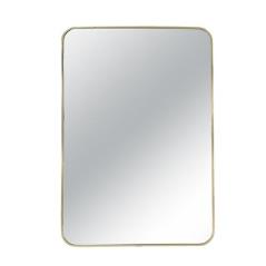 Καθρέπτης αλουμινίου, στρογγ. γωνίες,χρυσό χρ.,61x91cm