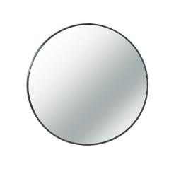 Καθρέπτης αλουμινίου, στρογγυλός, μαύρο χρ.,δ.60cm