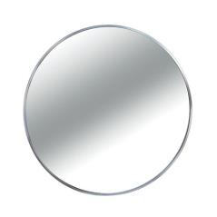 Καθρέπτης αλουμινίου, στρογγυλός, ασημί χρ.,δ.75cm