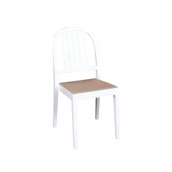 ERA ΚΑΡΕΚΛΑ PP ΑΣΠΡΗ/PP ΨΑΘΑ 44Χ53Χ89cm
