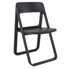 Καρέκλα πολυπροπυλενίου Dream Black Πτυσσόμενη 48Χ52Χ82εκ.