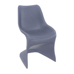 Καρέκλα Πολυπροπυλενίου Bloom Dark Grey 50X58X85εκ.