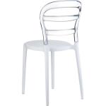 Καρέκλα Πολυπροπυλενίου Ακρυλική Bibi White Clear Transparent 42X50X85εκ.