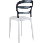 Καρέκλα Πολυπροπυλενίου Ακρυλική Bibi White Black Transparent 42X50X85εκ.