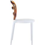 Καρέκλα Πολυπροπυλενίου Ακρυλική Bibi White Amber Transparent 42X50X85εκ.