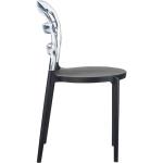 Καρέκλα Πολυπροπυλενίου Ακρυλική Bibi Black Clear Transparent 42X50X85εκ.