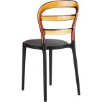 Καρέκλα Πολυπροπυλενίου Ακρυλική Bibi Black Amber Transparent 42X50X85εκ.