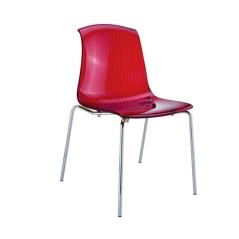 Καρέκλα Ακρυλική Allegra Red Transparent 50Χ54Χ84εκ.
