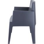 Πολυθρόνα πολυπροπυλενίου Box dark grey