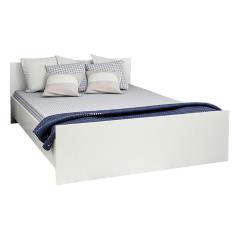 Κρεβάτι Duero pakoworld μελαμίνης λευκό 150x200εκ