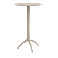 Τραπέζι Μπαρ Πολυπροπυλενίου Octopus Taupe Φ60Χ108εκ.