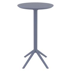 Τραπέζι Μπαρ Πολυπροπυλενίου Sky Πτυσσόμενο Dark Grey Φ60X108εκ.