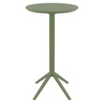 Τραπέζι Μπαρ Πολυπροπυλενίου Sky Πτυσσόμενο Olive Green Φ60X108εκ.