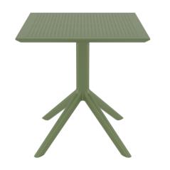 Τραπέζι Πολυπροπυλενίου Sky Olive Green 70X70X74εκ.