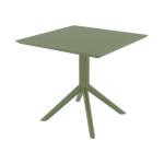 Τραπέζι Πολυπροπυλενίου Sky Olive Green 80X80X74εκ.