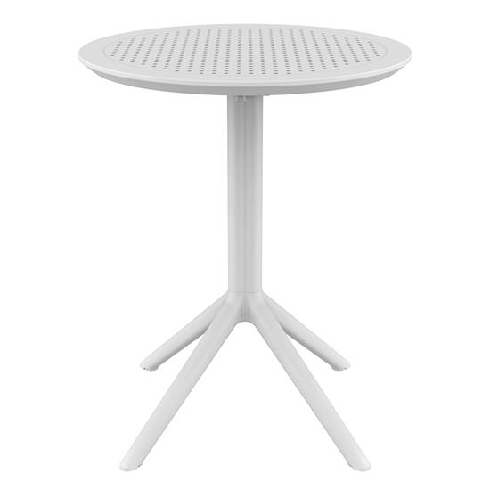 Τραπέζι Πολυπροπυλενίου Sky Πτυσσόμενο White Φ60X74εκ.