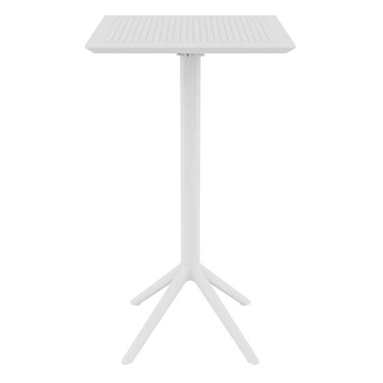 Τραπέζι Μπαρ Πολυπροπυλενίου Sky Πτυσσόμενο White 60X60X108εκ.