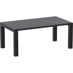 Τραπέζι Πολυπροπυλενίου Επεκτεινόμενο Vegas Black 100X180/220X75εκ.