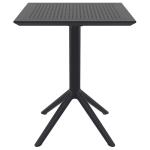 Τραπέζι Πολυπροπυλενίου Sky Πτυσσόμενο Black 60X60X74εκ.