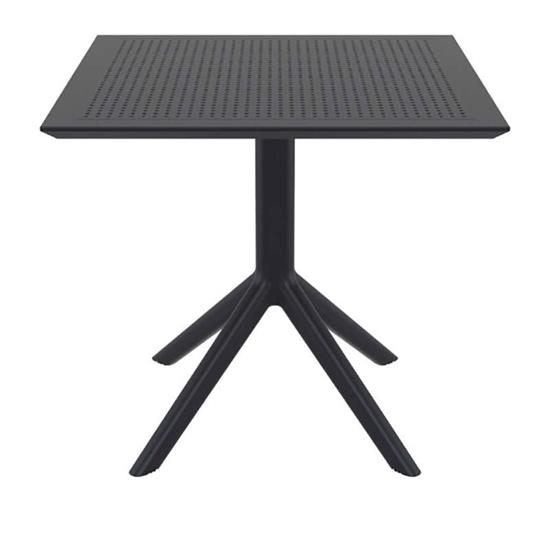 Τραπέζι Πολυπροπυλενίου Sky Black 80X80X74εκ.