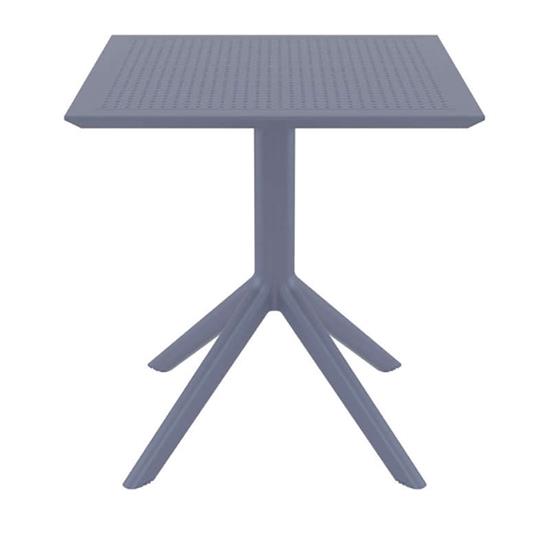 Τραπέζι Πολυπροπυλενίου Sky Dark Grey 70X70X74εκ.