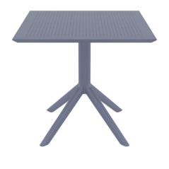 Τραπέζι Πολυπροπυλενίου Sky Dark Grey 80X80X74εκ.