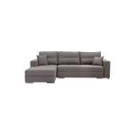 Γωνιακός καναπές-κρεβάτι Morgana pakoworld δεξιά γωνία γκρί 270x190x98/88εκ