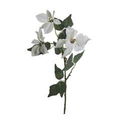 Αλεξανδρινό 3πλο λουλούδι λευκό ύφασμα