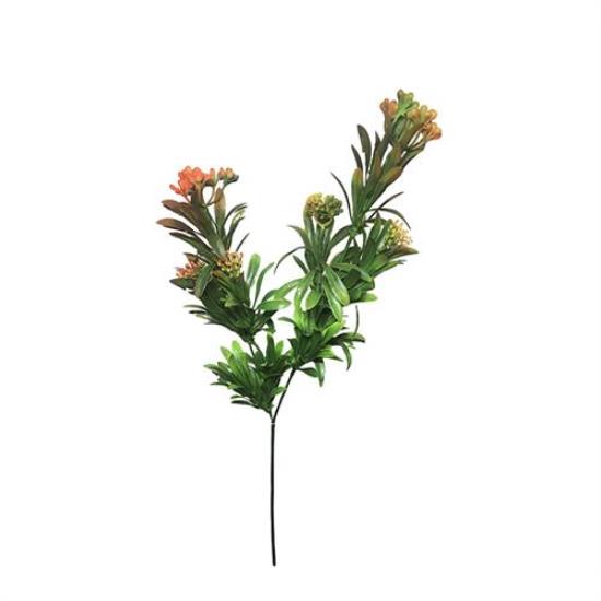 Κλαδί βιβούρνο συνθετικό πλαστικό, πορτοκαλί άνθη,56cm