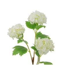 Snowball x 3 άνθη, λευκό ύφασμα