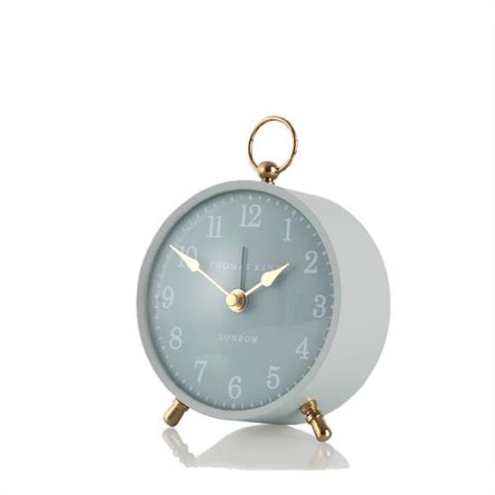 Επιτραπέζιο ρολόι σε γκρι/μπλε χρ. πλαστικό,10cm