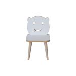 Παιδική καρέκλα Jerry pakoworld λευκό-φυσικό καπλαμά 30x30x47εκ
