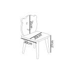 Παιδική καρέκλα Jerry pakoworld λευκό-φυσικό καπλαμά 30x30x47εκ