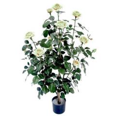Τριανταφυλλιά Vendela X 16 Τριαντάφυλλα Άσπρο Ύφασμα 96cm