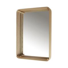 Μεταλλικός καθρέπτης με χρυσή 4πλη κορνίζα, 45x65x10cm